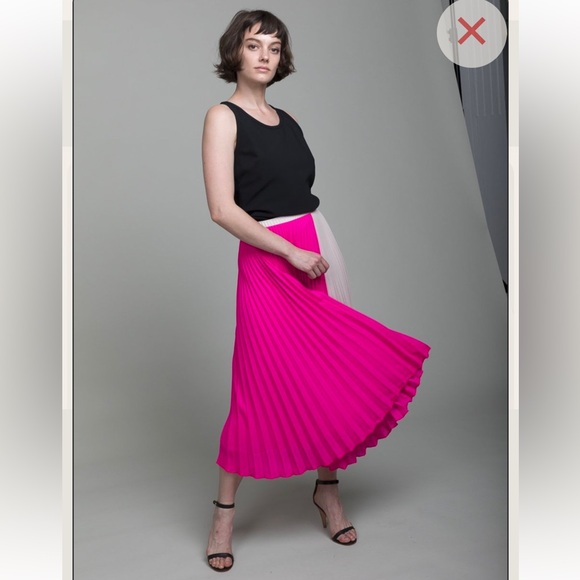 LOYD/FORD Pleated Skirt - Fuchsia/ Powder - Picture 1 of 10